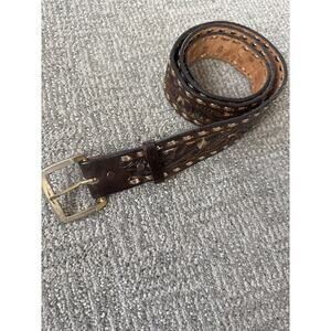 Justin tooled design belt womens